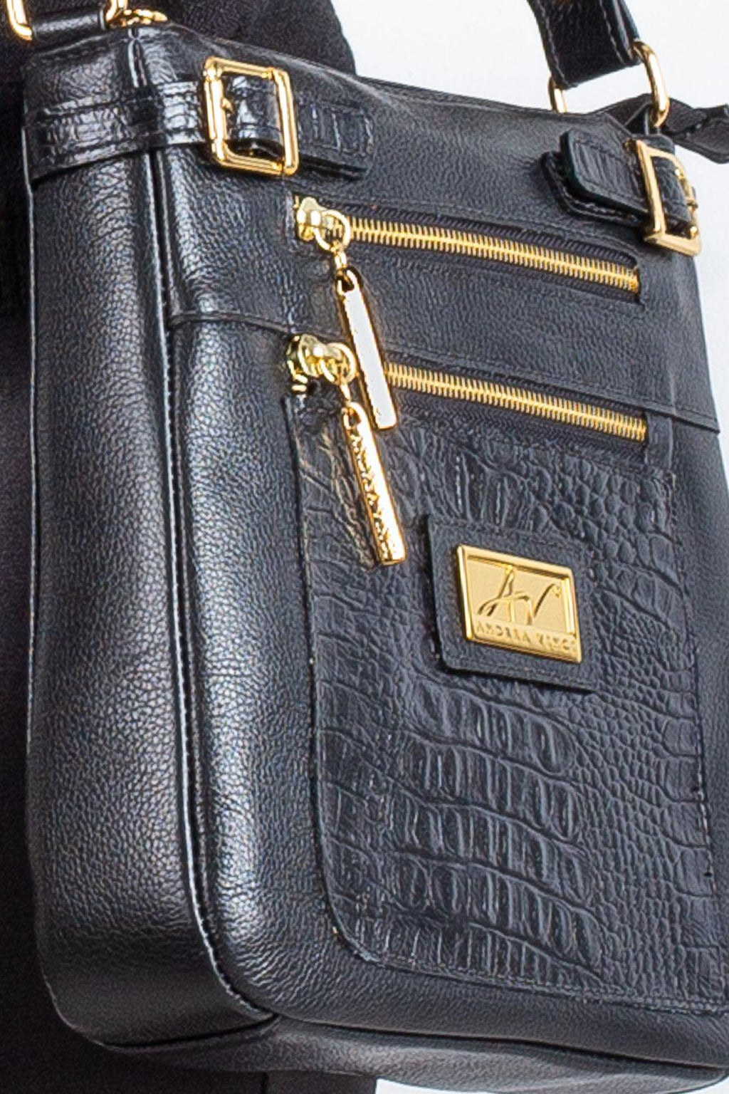 Bolsa Transversal de couro croco Chloe - Enluaze