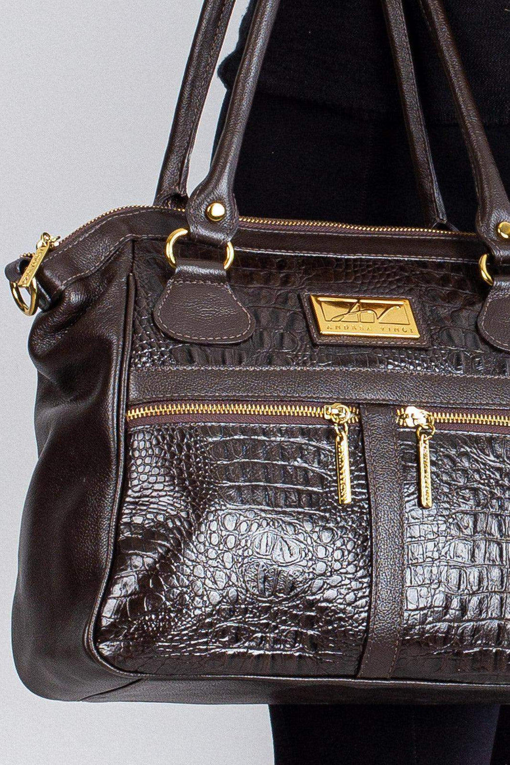 Bolsa de couro croco Luana - Enluaze