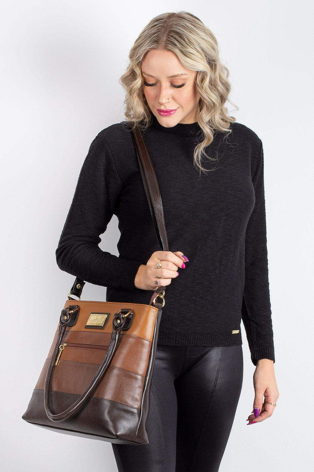 Bolsa de ombro em couro Alice - Enluaze