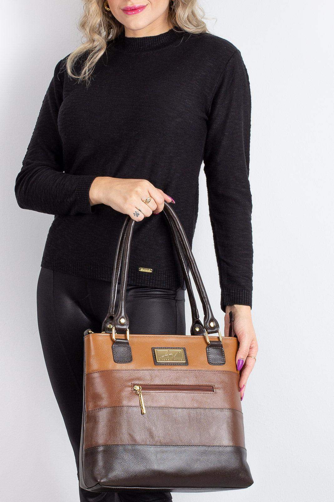 Bolsa de ombro em couro Alice - Enluaze