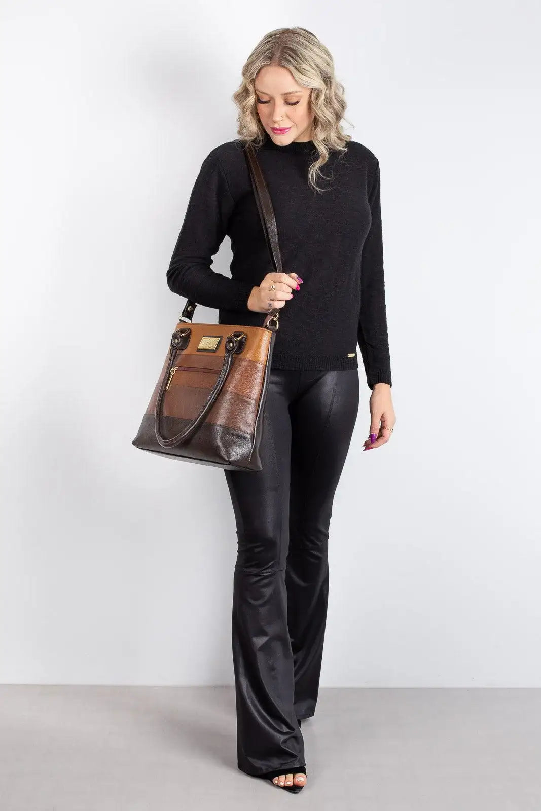 Bolsa de ombro em couro Alice - Enluaze