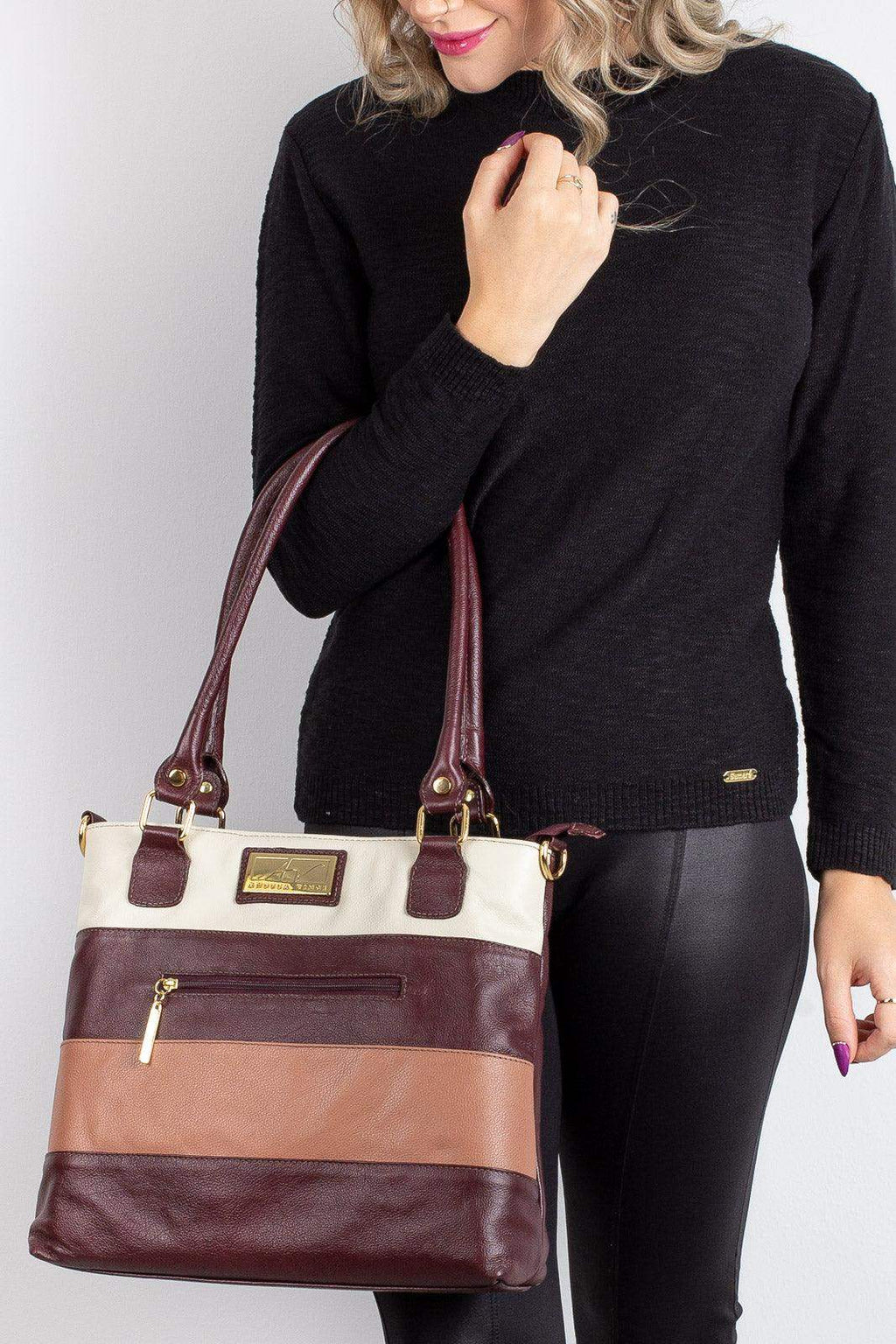 Bolsa de ombro em couro Alice - Enluaze