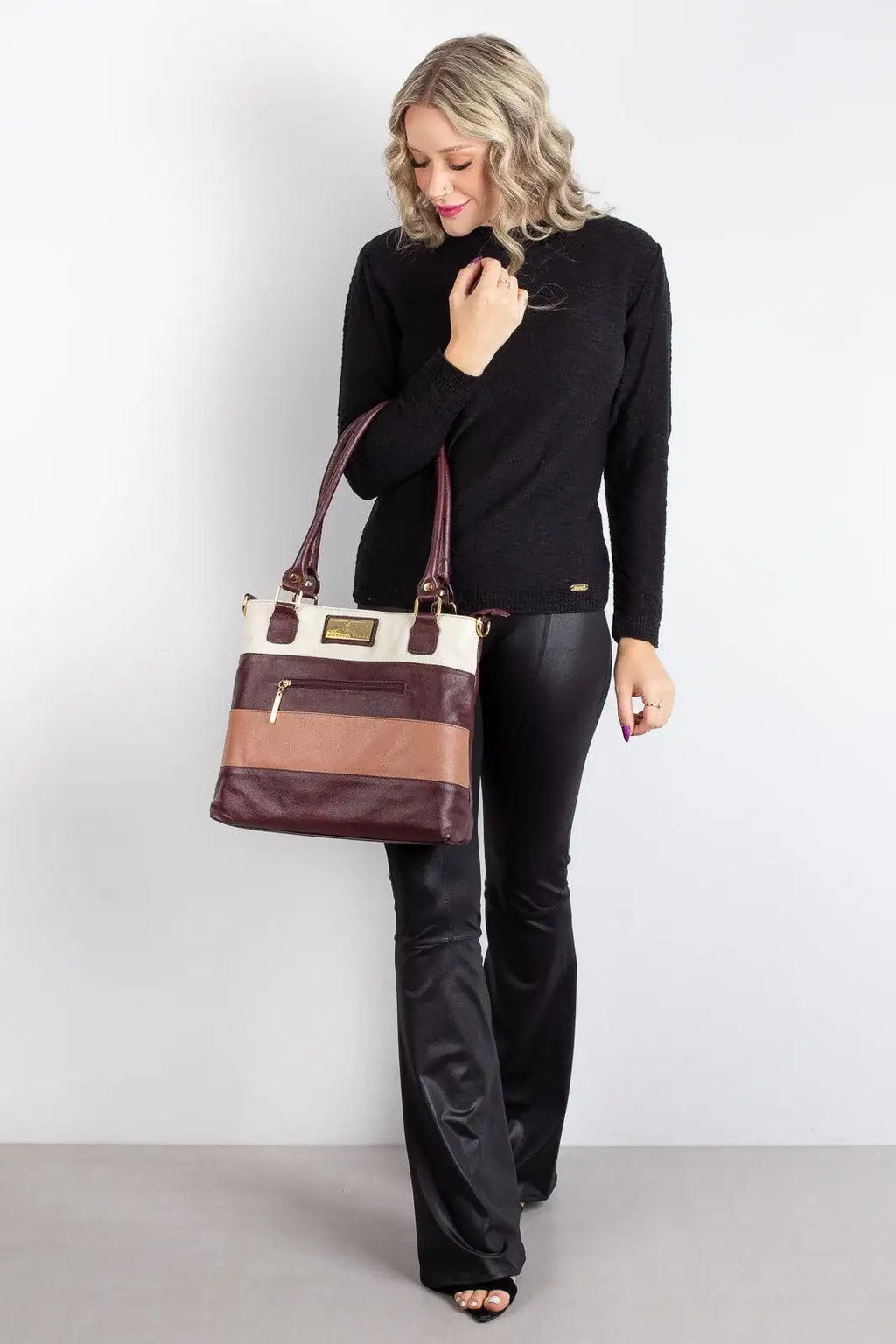 Bolsa de ombro em couro Alice - Enluaze