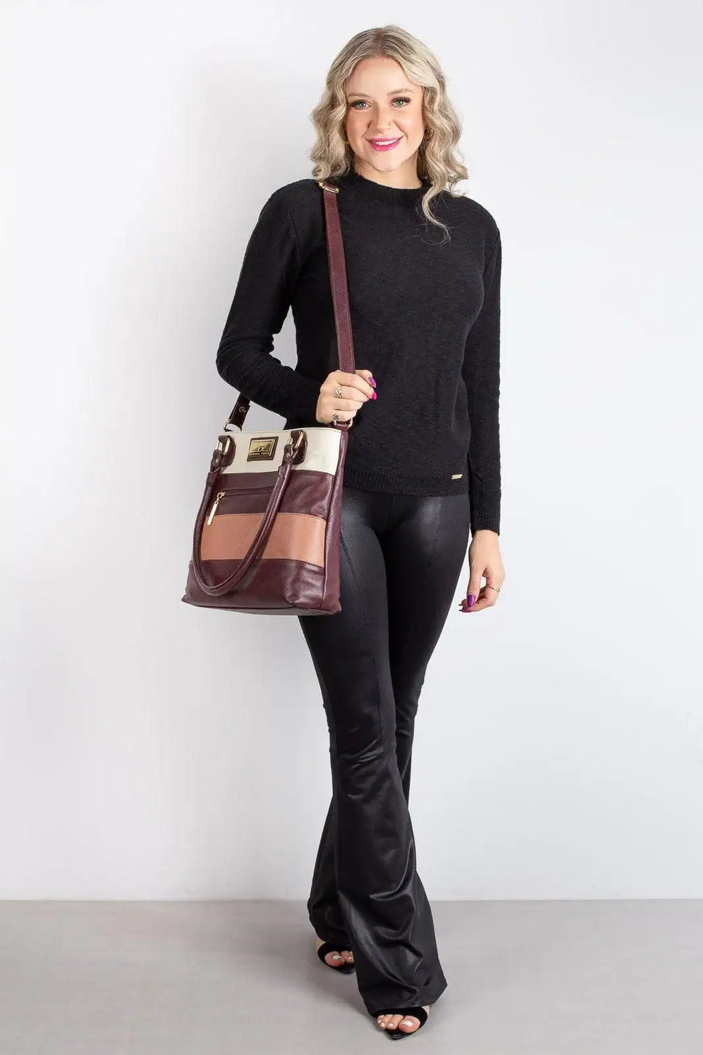 Bolsa de ombro em couro Alice - Enluaze