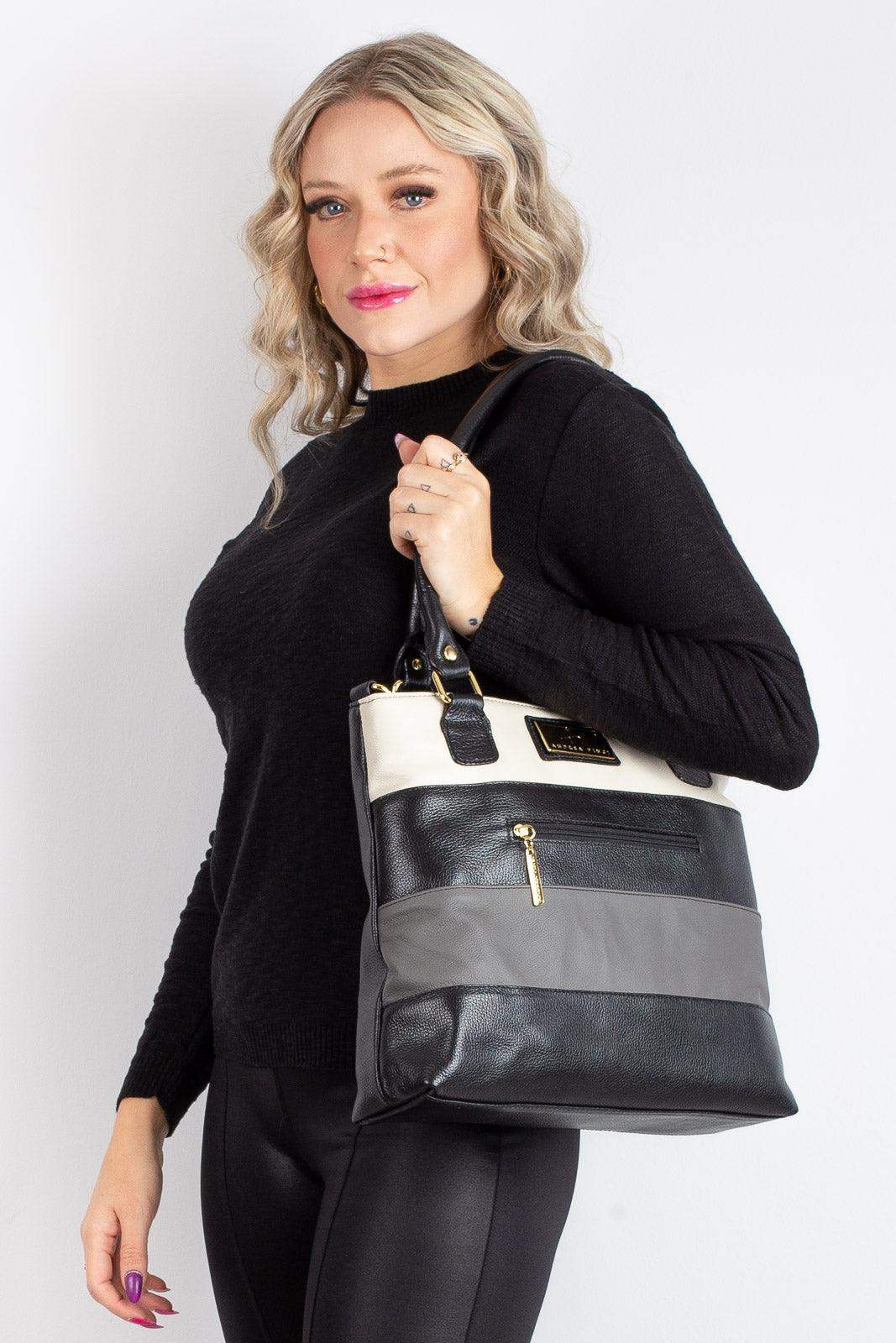 Bolsa de ombro em couro Alice - Enluaze