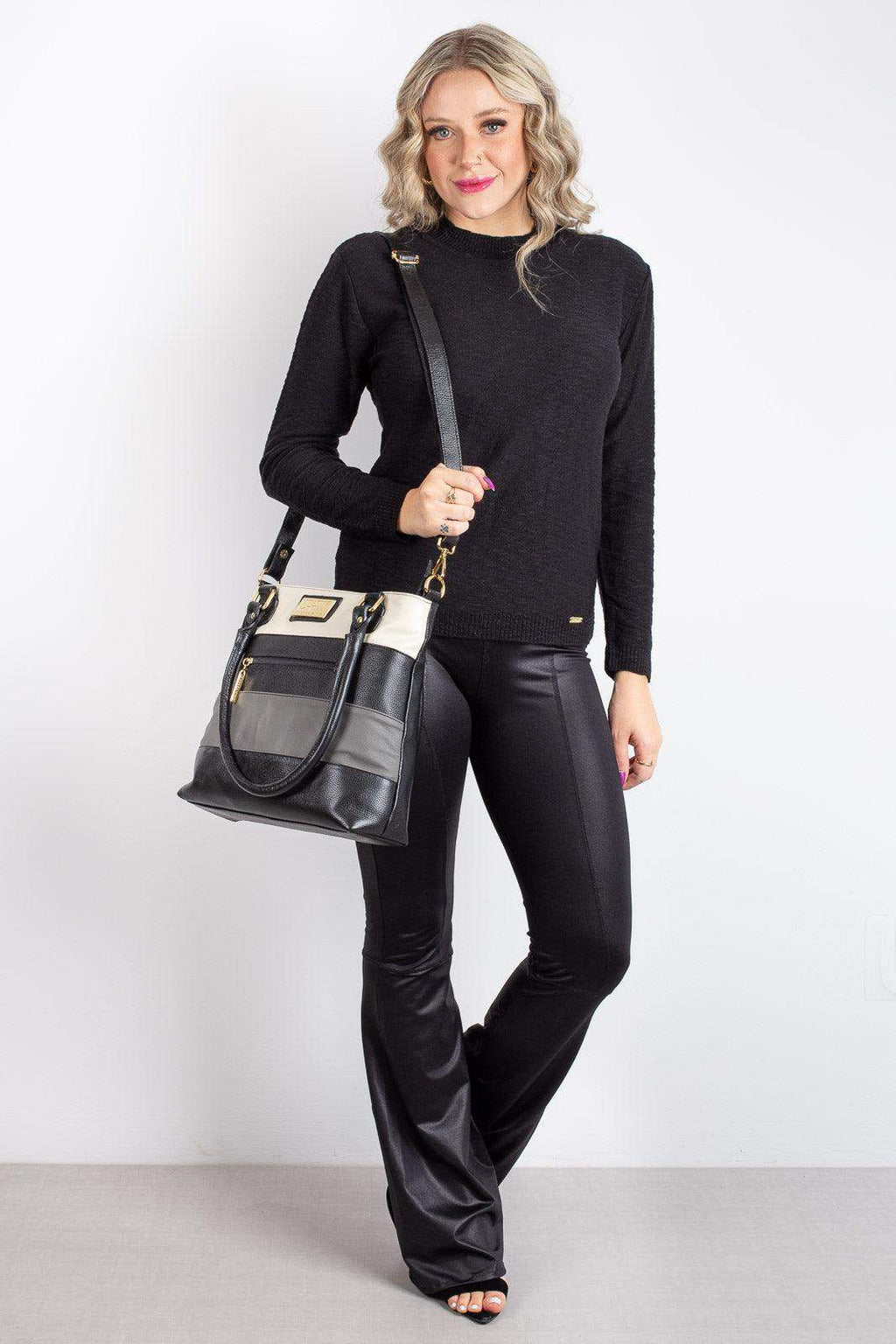 Bolsa de ombro em couro Alice - Enluaze