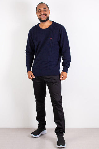 Suéter de malha masculino trançado 564111 - Enluaze