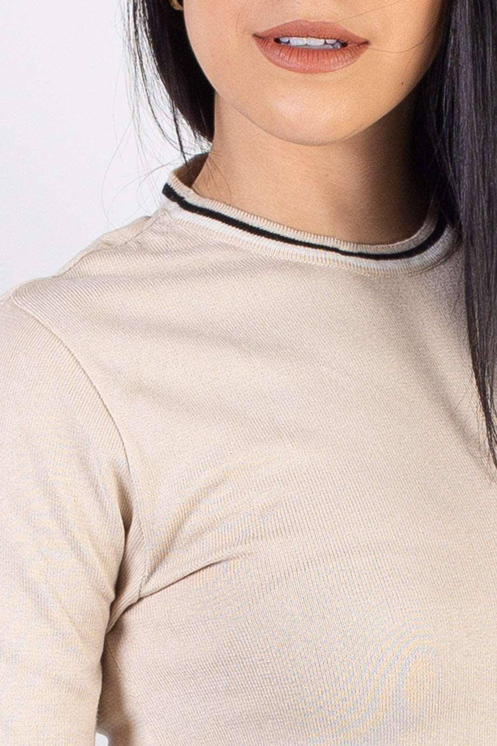 Blusa de malha manga longa 60007 - Enluaze