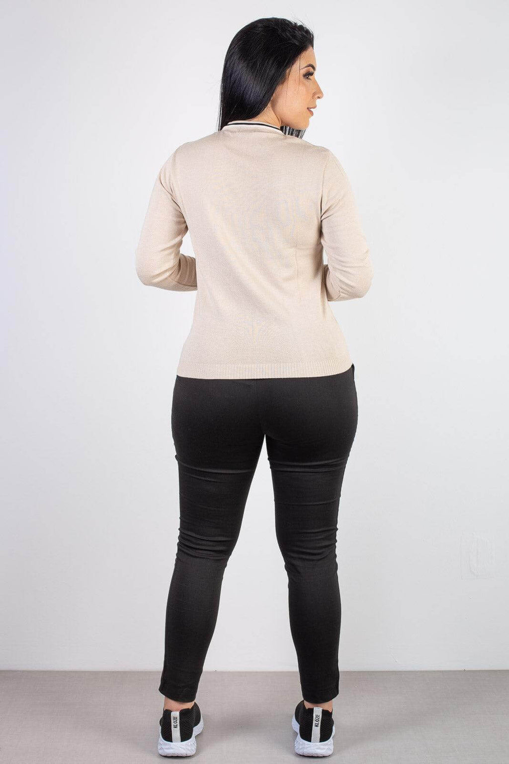 Blusa de malha manga longa 60007 - Enluaze