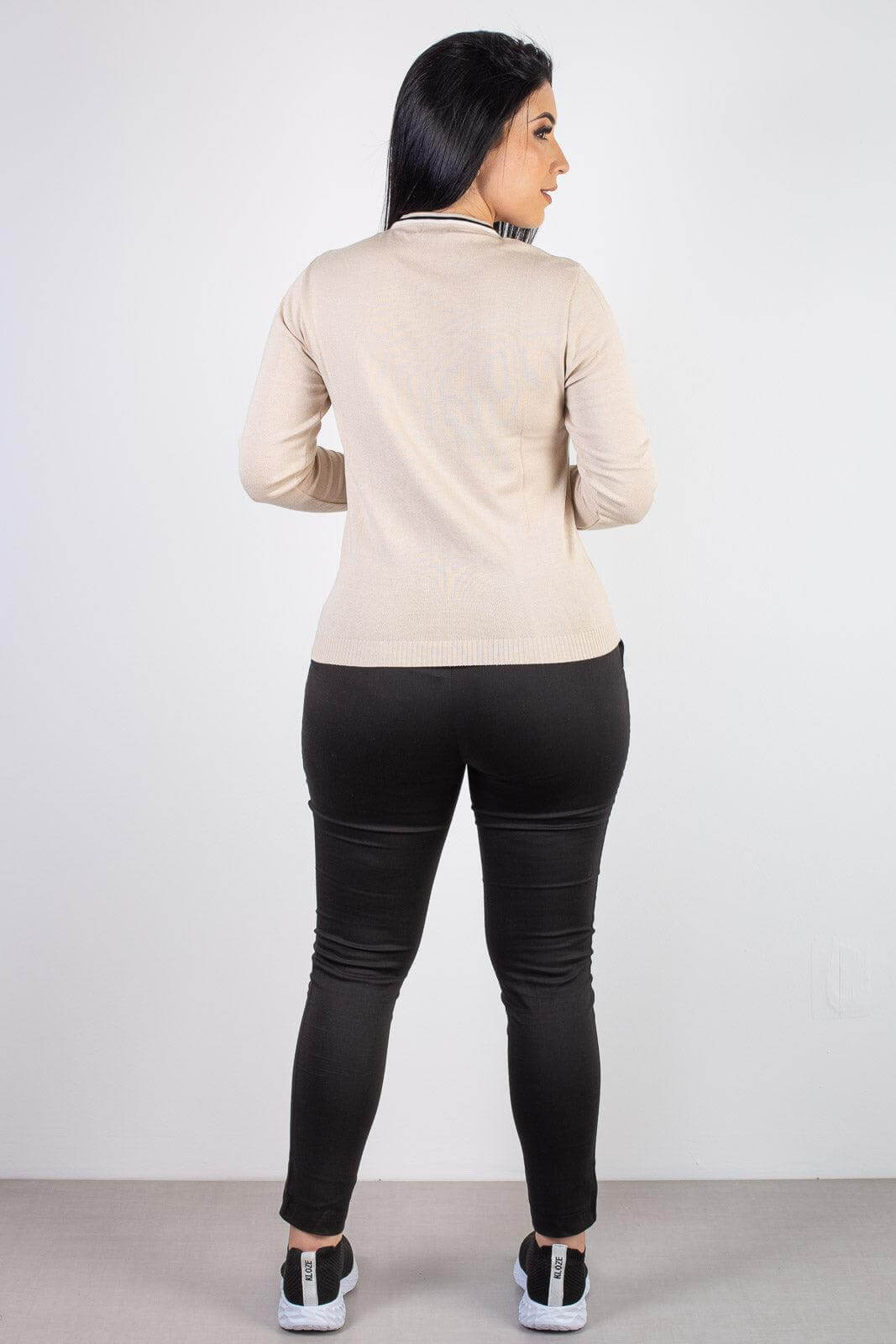 Blusa de malha manga longa 60007 - Enluaze