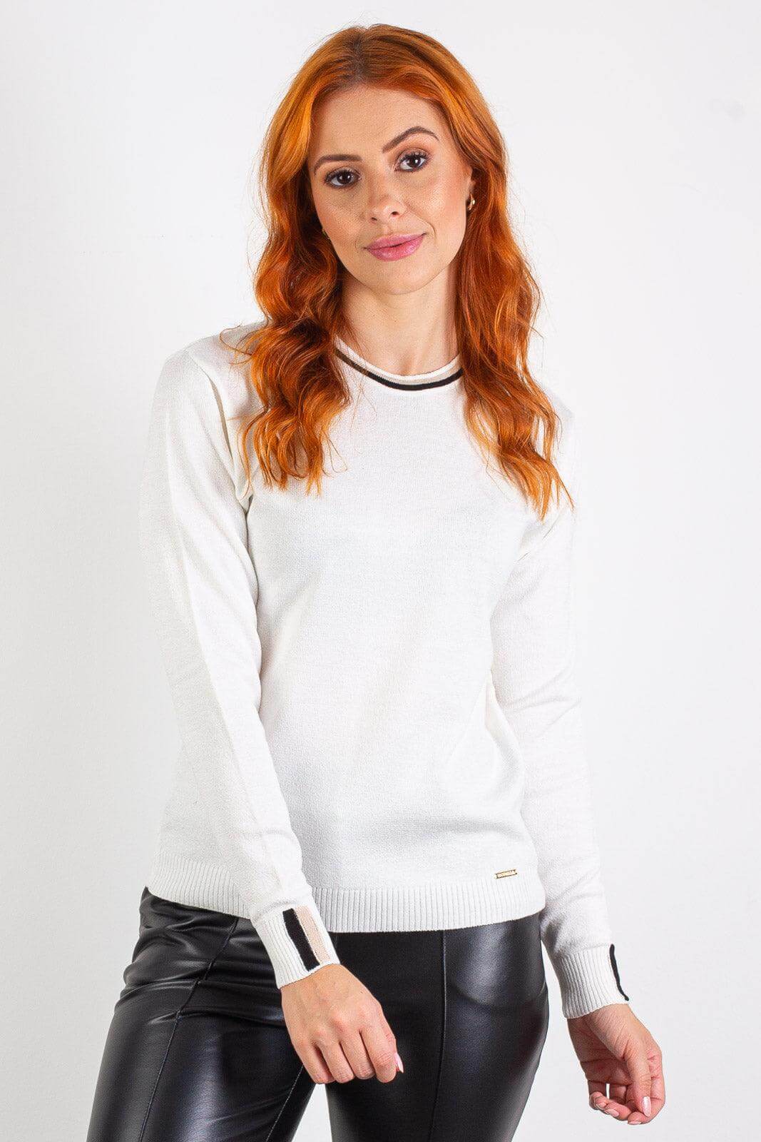 Blusa de malha manga longa 60007 - Enluaze