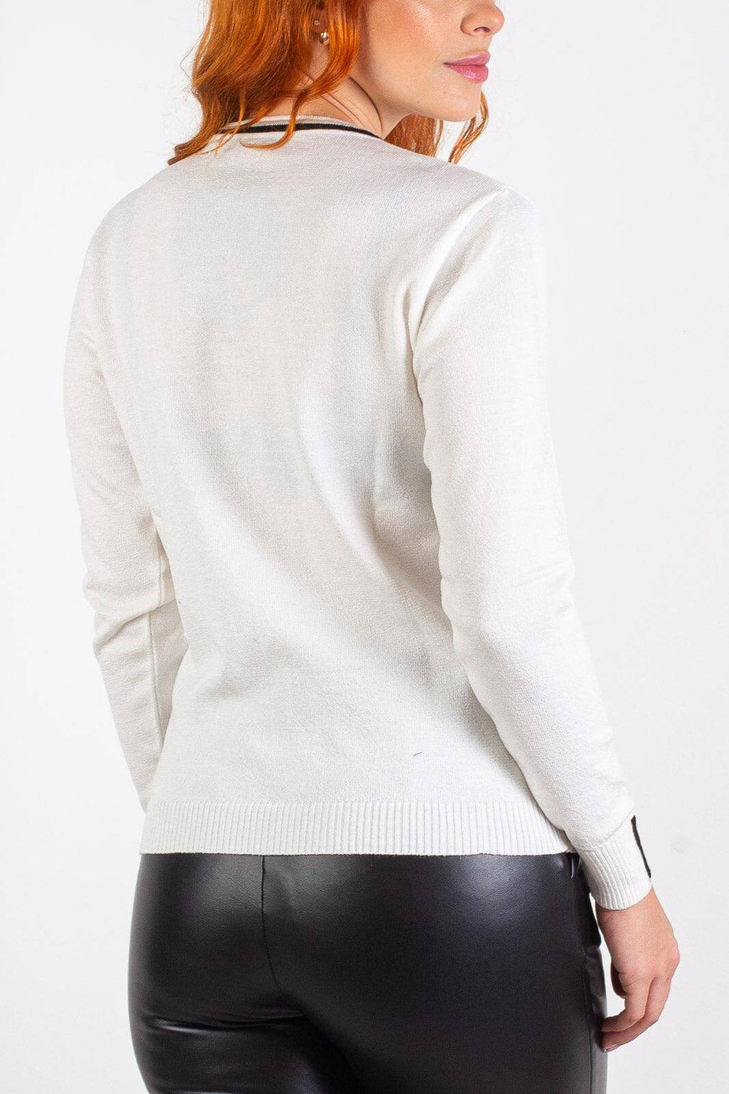 Blusa de malha manga longa 60007 - Enluaze