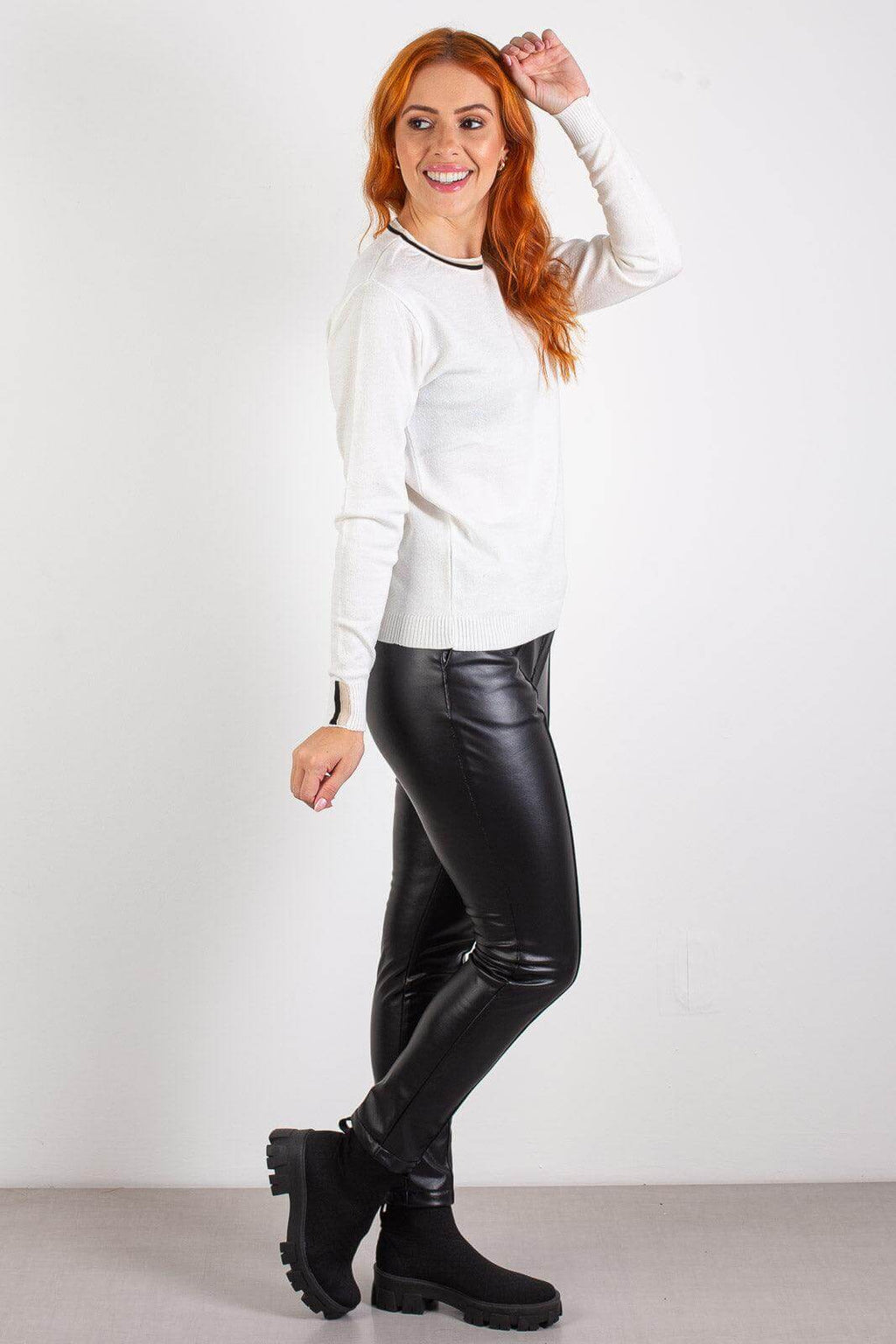 Blusa de malha manga longa 60007 - Enluaze