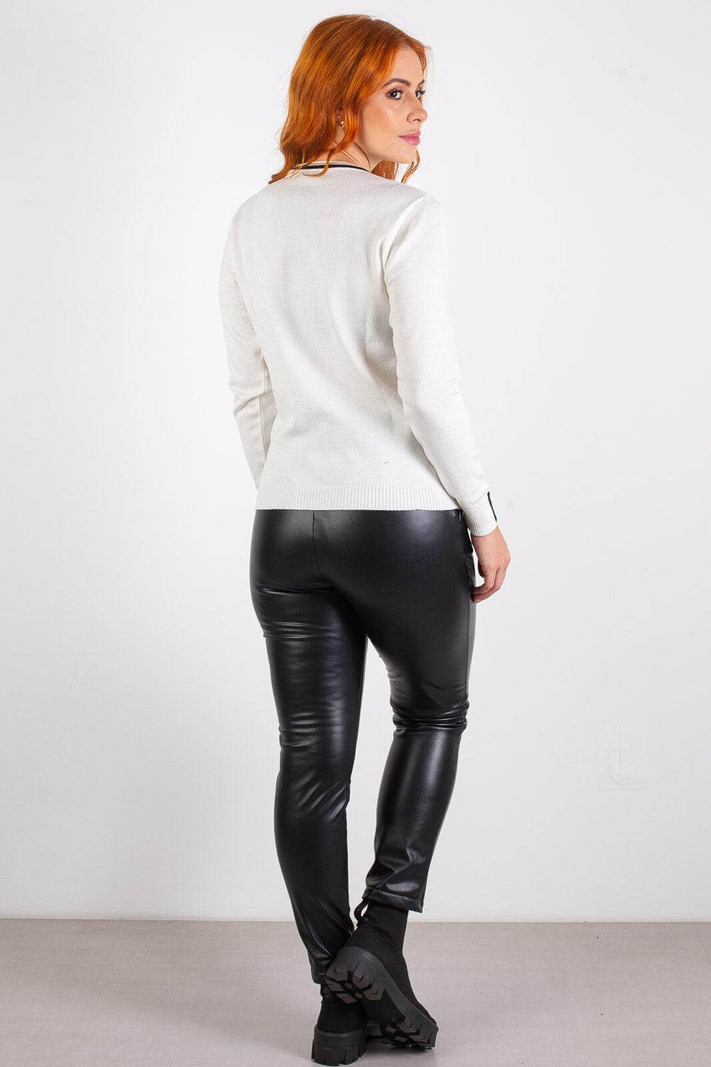 Blusa de malha manga longa 60007 - Enluaze