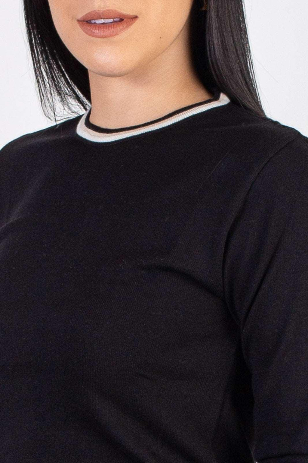 Blusa de malha manga longa 60007 - Enluaze