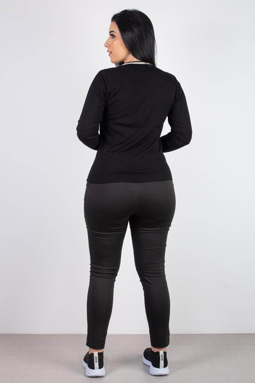 Blusa de malha manga longa 60007 - Enluaze