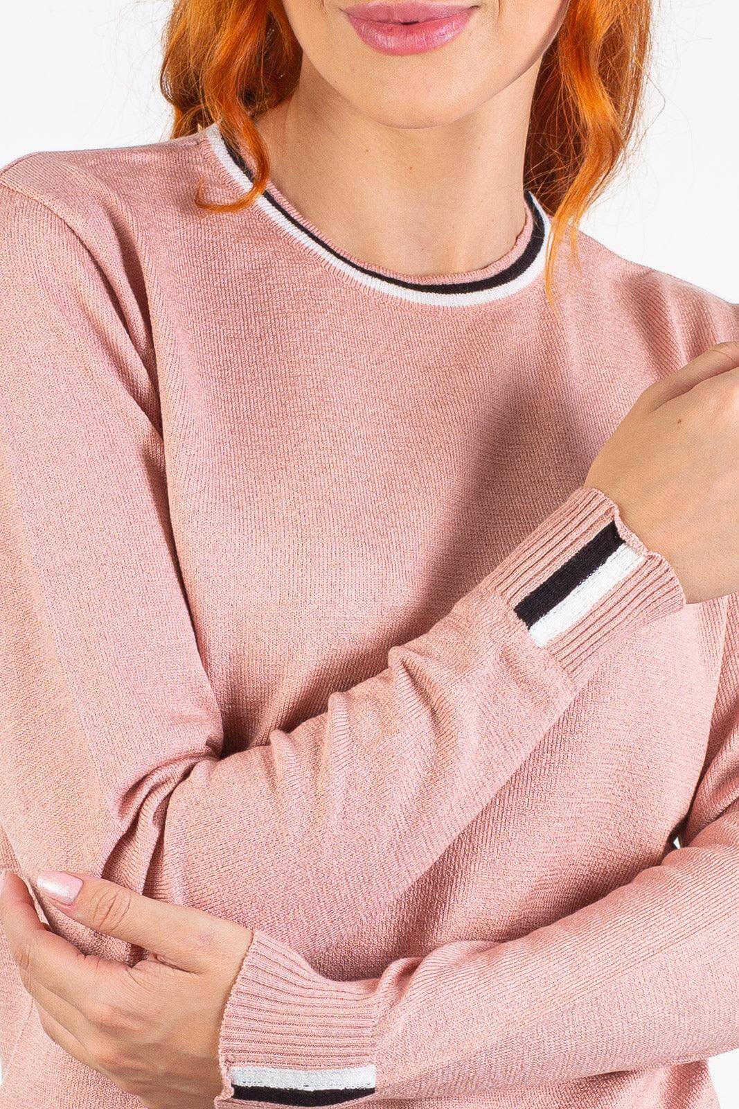 Blusa de malha manga longa 60007 - Enluaze