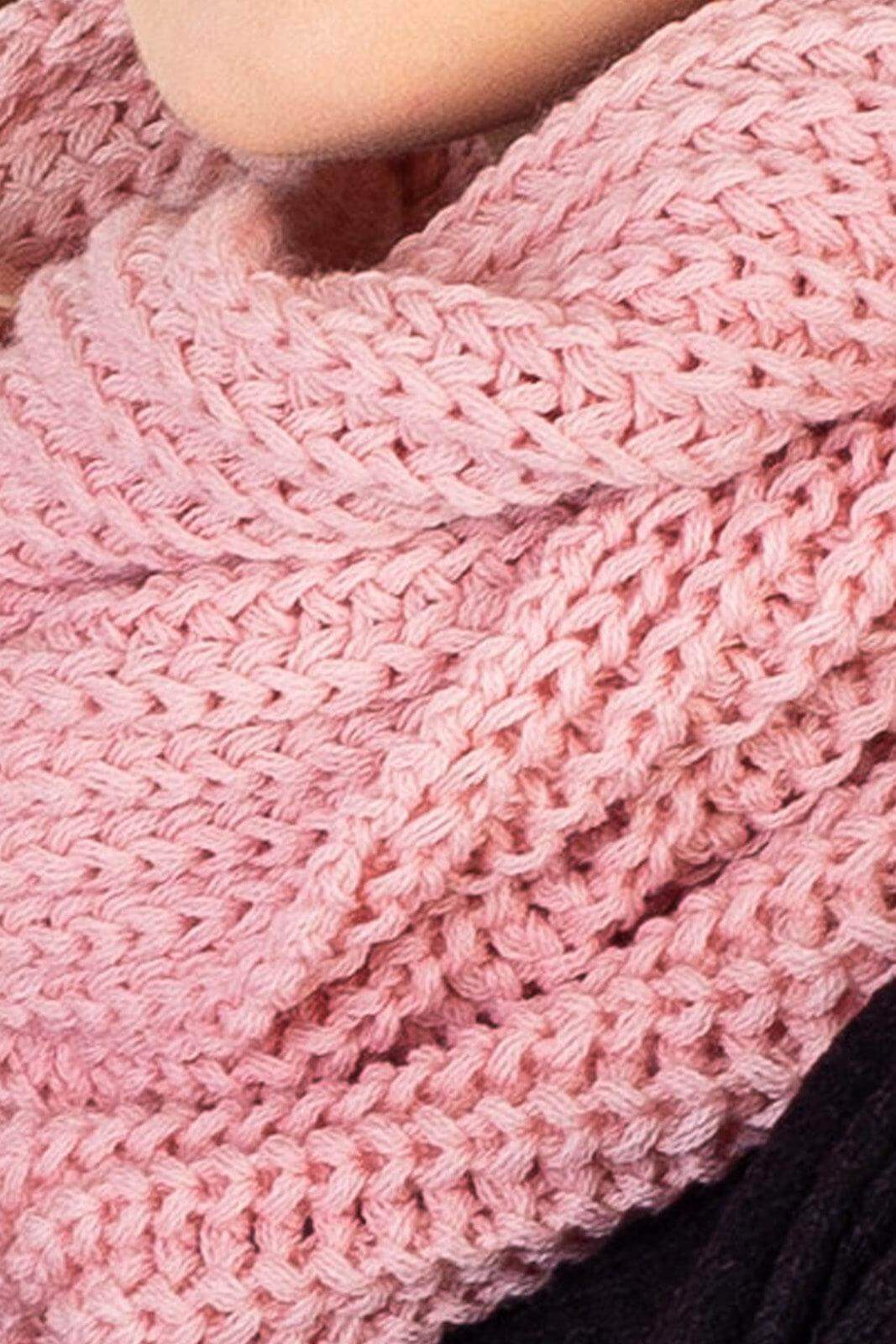 Gola cachecol fechado infinito feminino de tricô 60017 - Enluaze