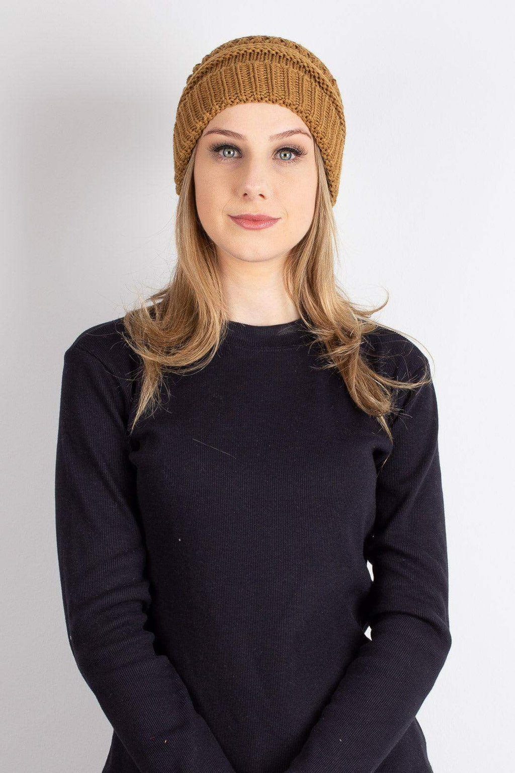 Gorro de tricô inverno feminino 60018 - Enluaze