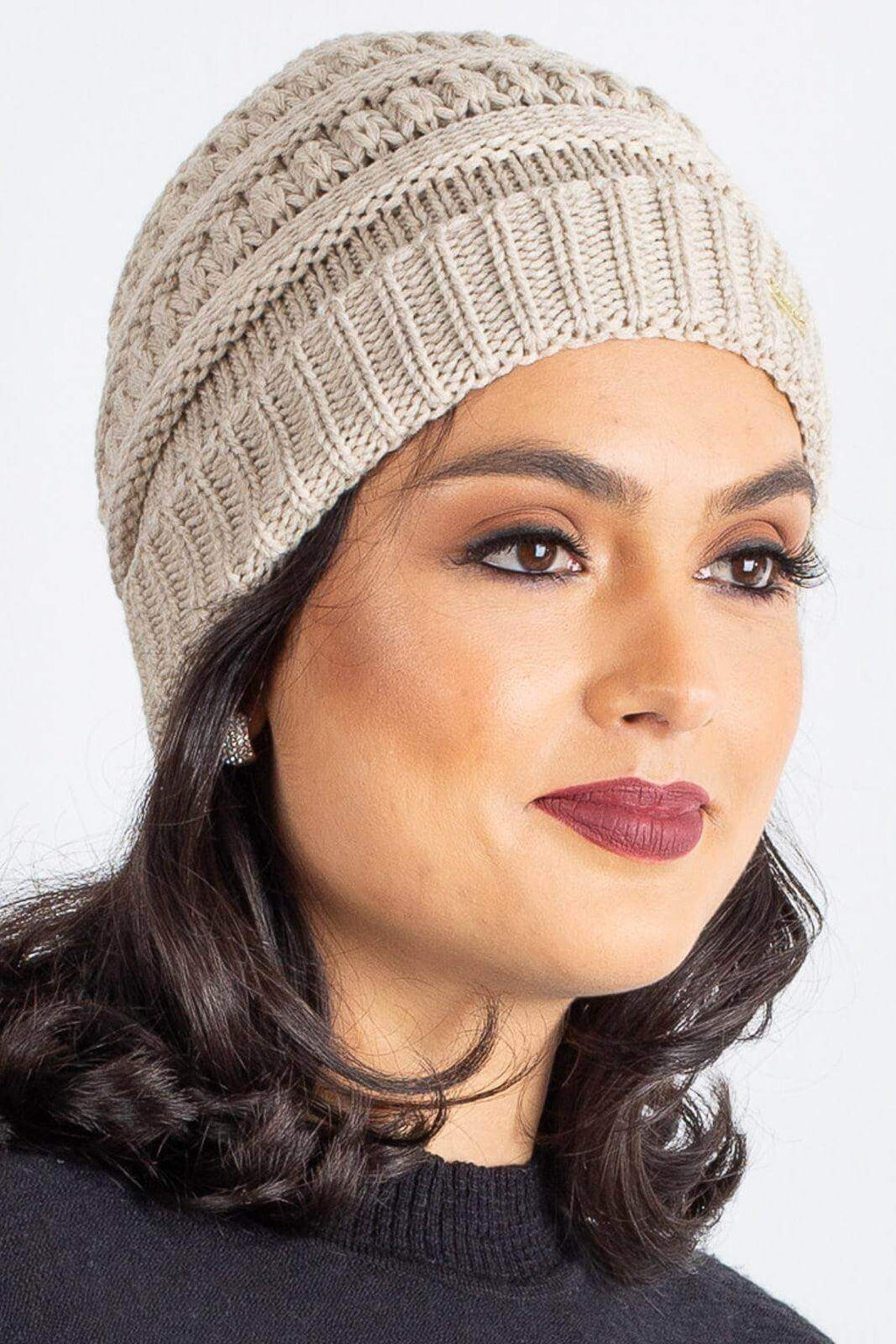 Gorro de tricô inverno feminino 60018 - Enluaze
