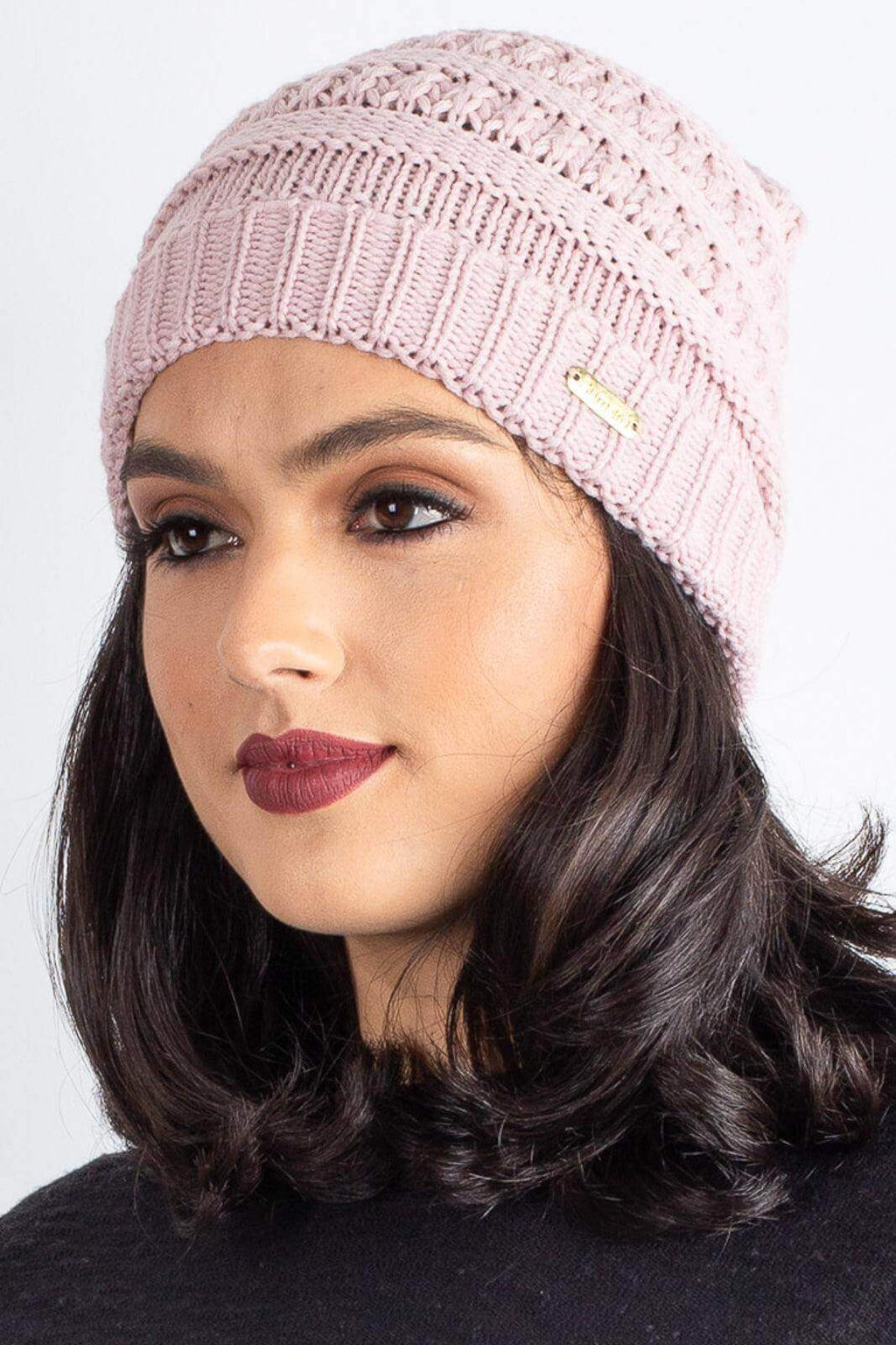 Gorro de tricô inverno feminino 60018 - Enluaze