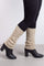 Polaina feminina de malha tricô para inverno - Enluaze