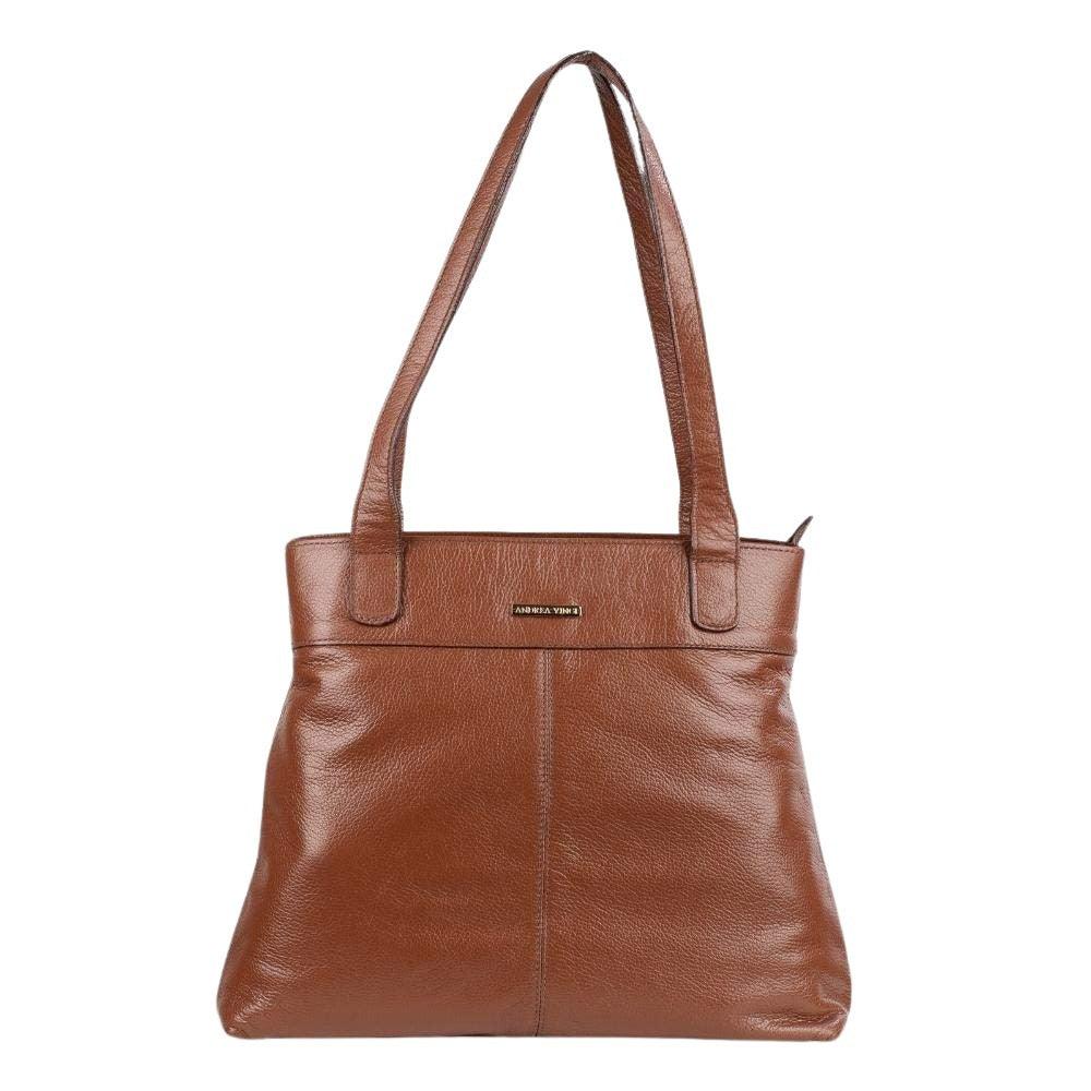 Bolsa de couro liso Abigail - Enluaze - Acessórios em Couro e Malhas