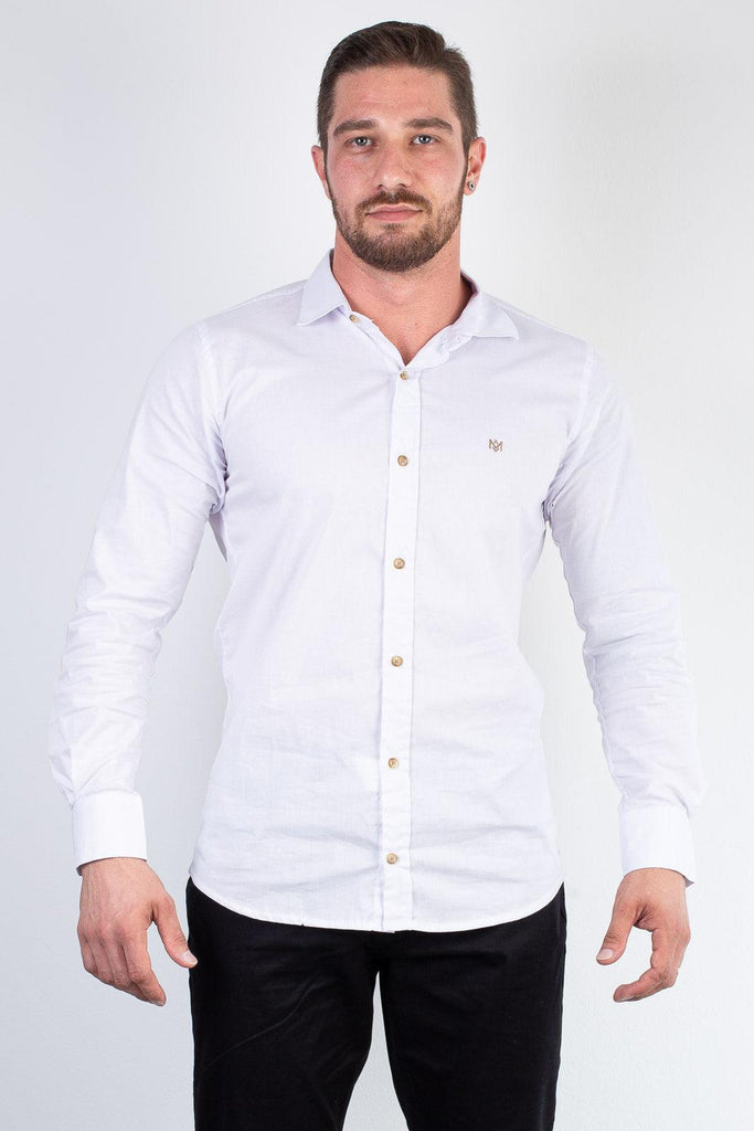 Camisa masculina manga longa com elastano 68003 - Enluaze - Acessórios em Couro e Malhas