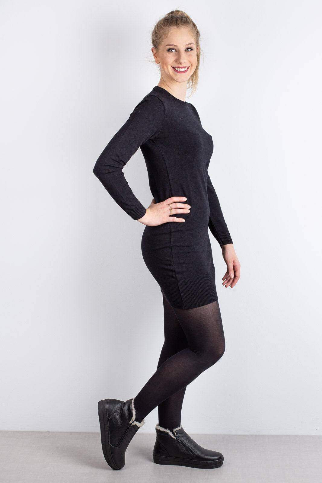 Tênis de couro com matelassê forrada em pelo 6903P - Enluaze