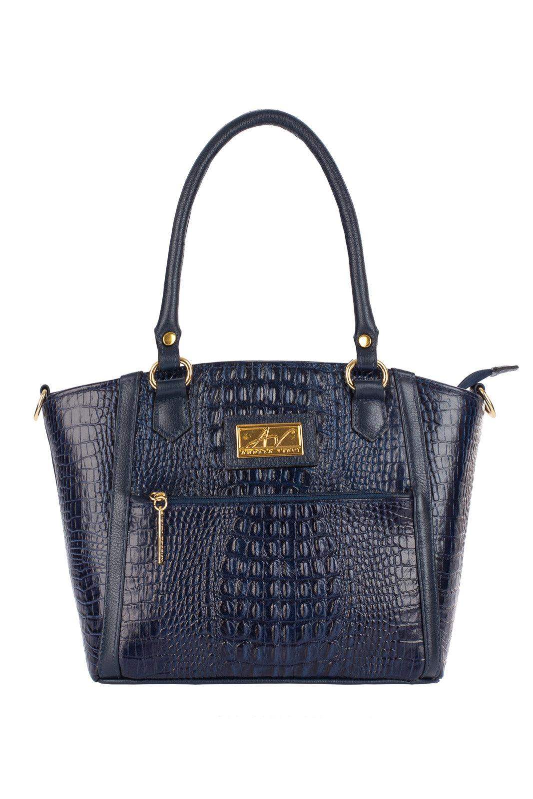 Bolsa de couro croco Heloisa - Enluaze