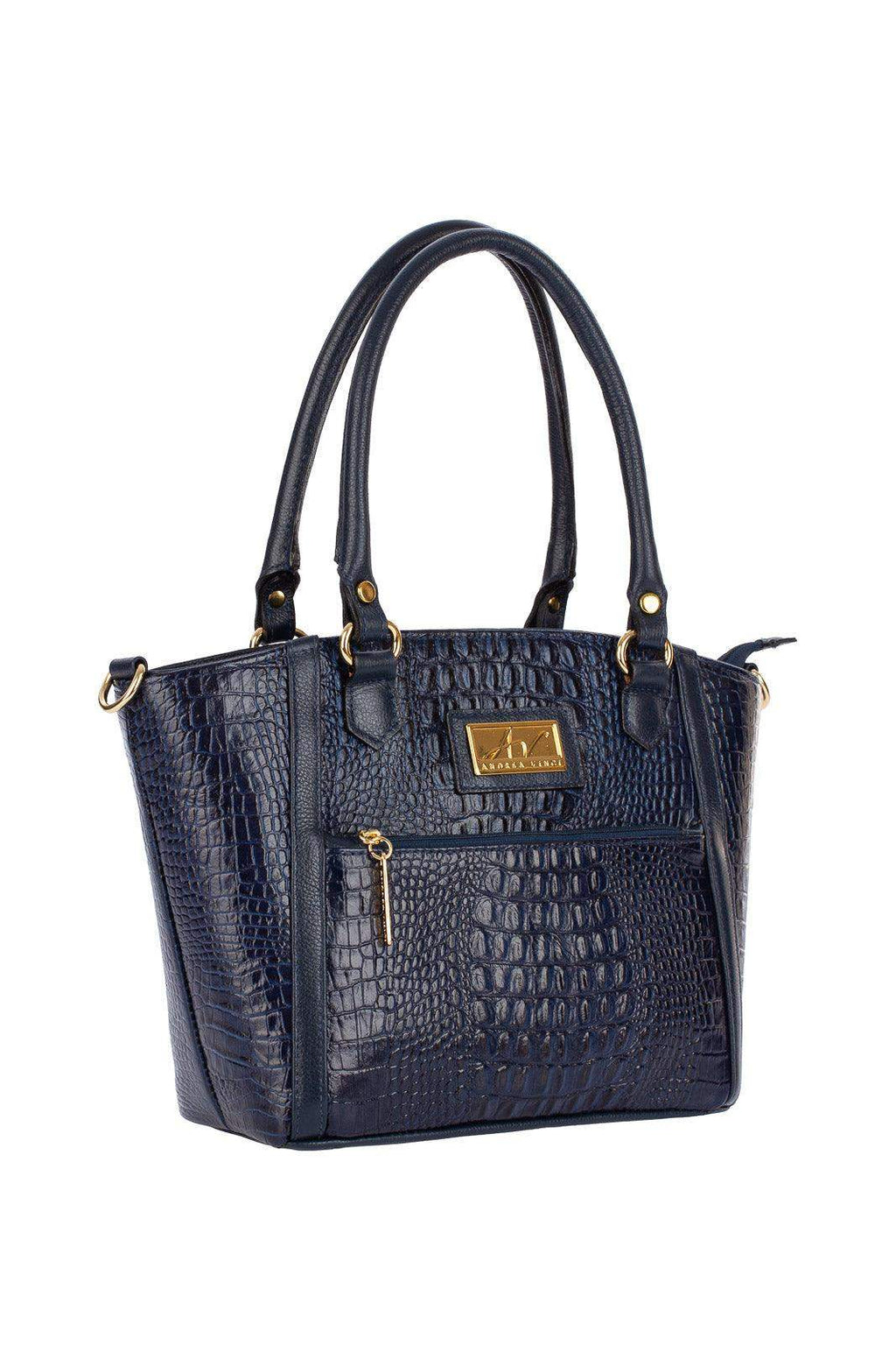 Bolsa de couro croco Heloisa - Enluaze