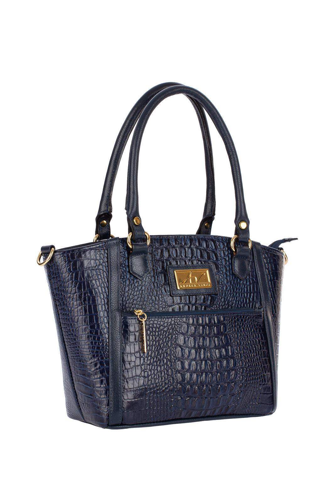 Bolsa de couro croco Heloisa - Enluaze