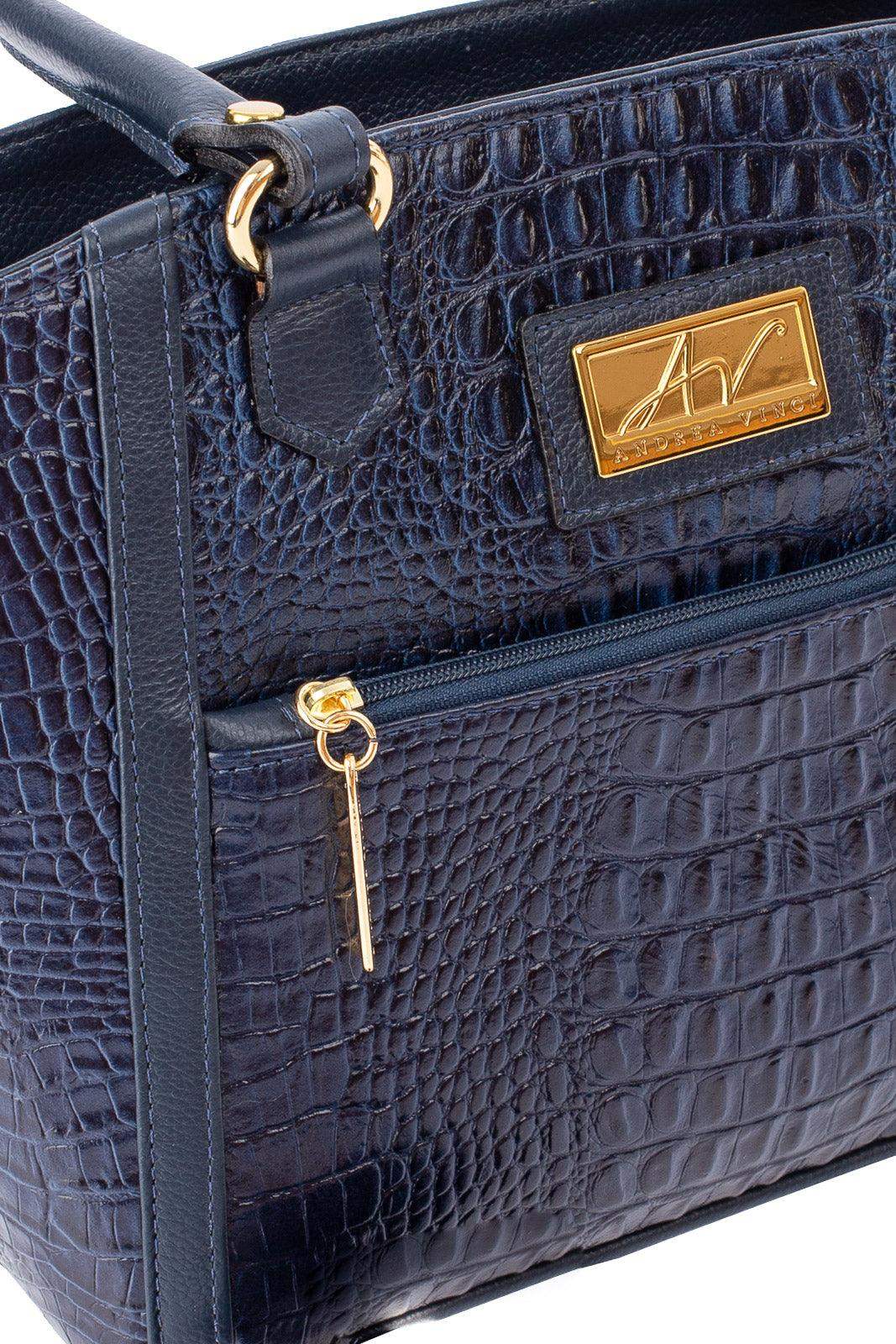 Bolsa de couro croco Heloisa - Enluaze