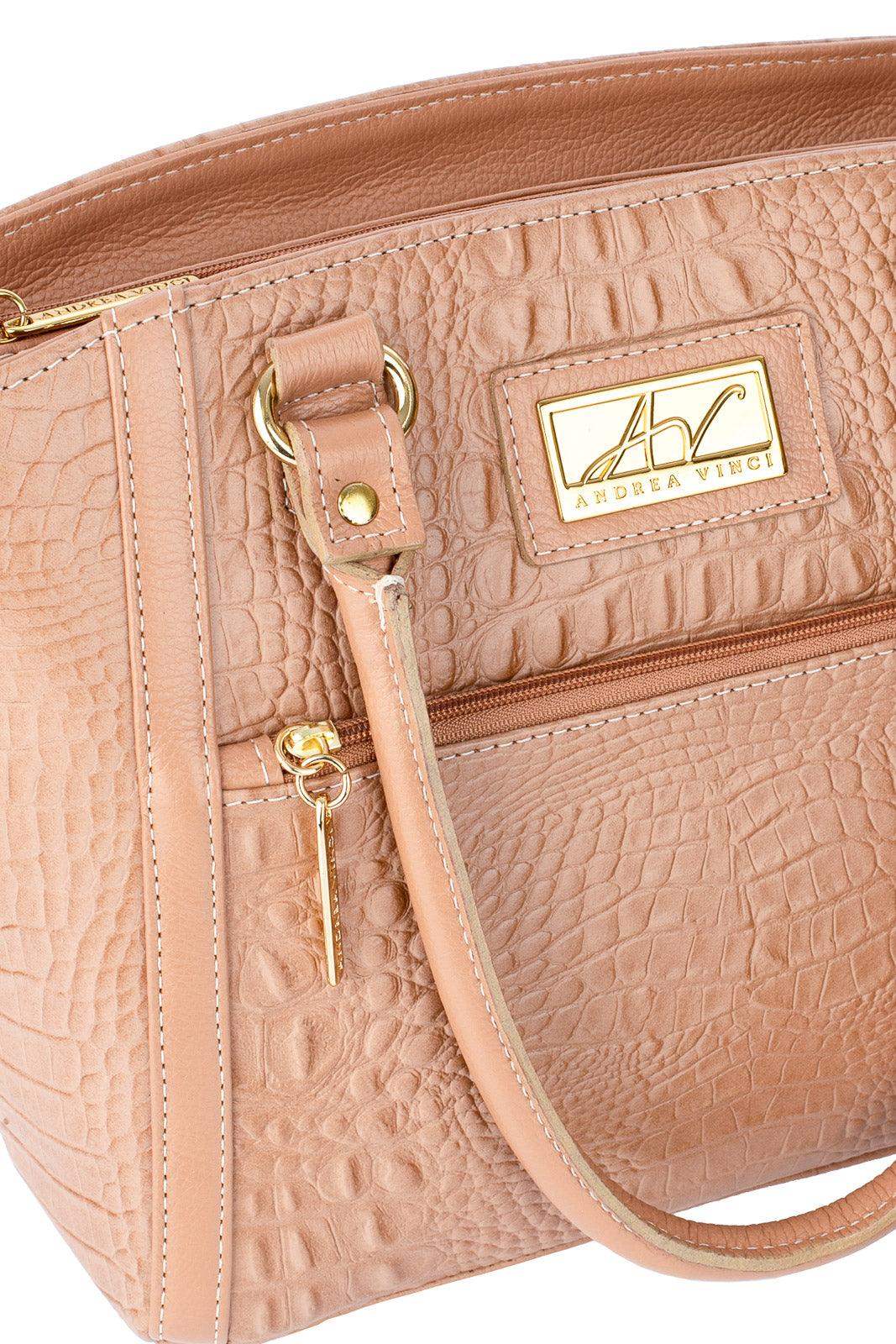 Bolsa de couro croco Heloisa - Enluaze