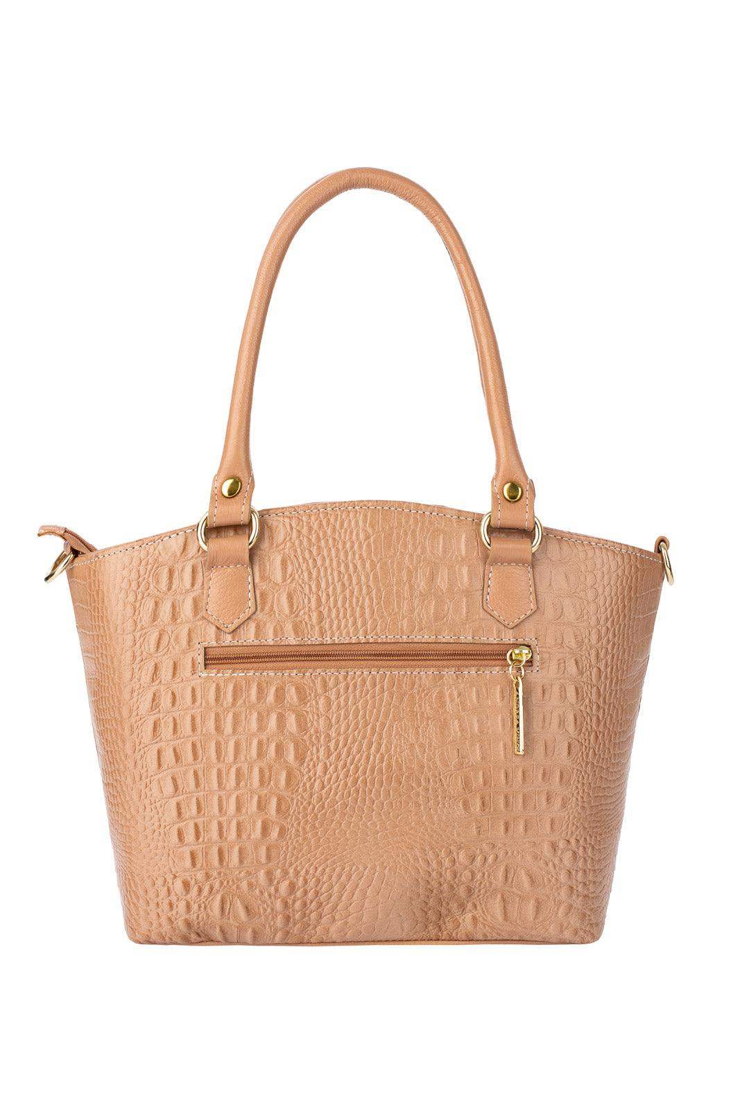 Bolsa de couro croco Heloisa - Enluaze