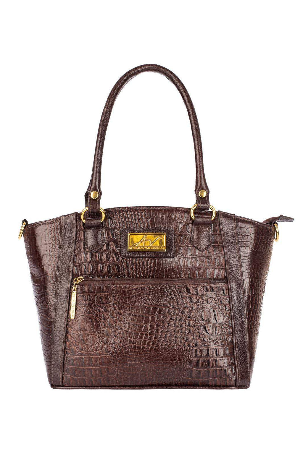 Bolsa de couro croco Heloisa - Enluaze