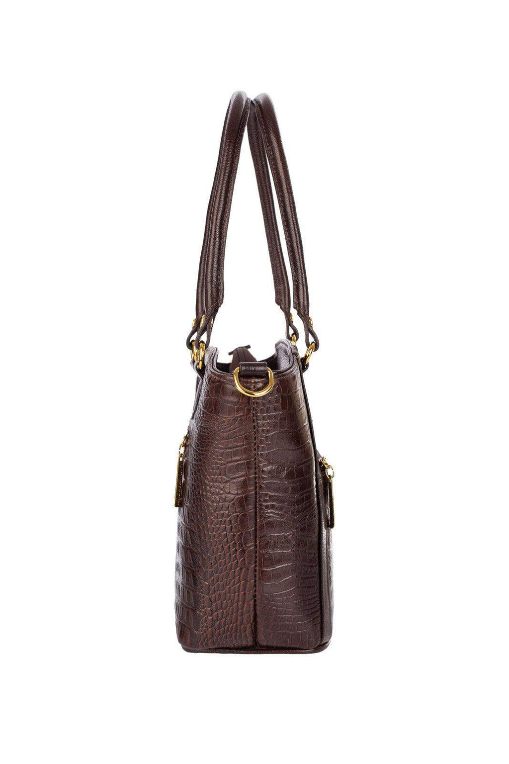 Bolsa de couro croco Heloisa - Enluaze