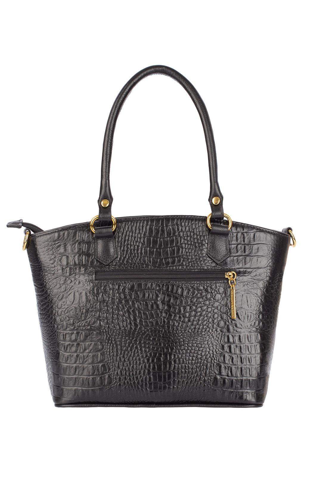 Bolsa de couro croco Heloisa - Enluaze