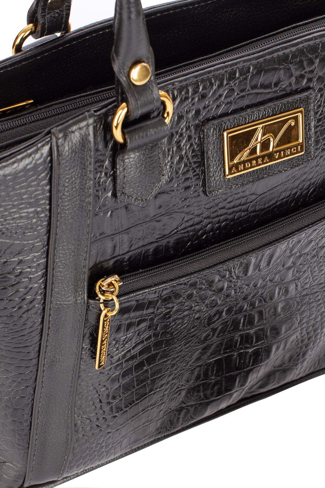 Bolsa de couro croco Heloisa - Enluaze