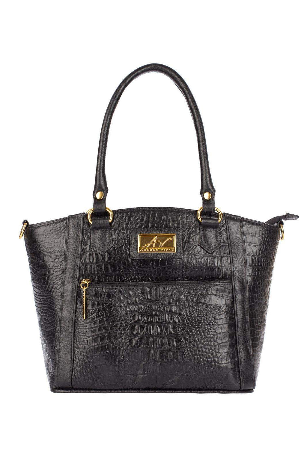 Bolsa de couro croco Heloisa - Enluaze