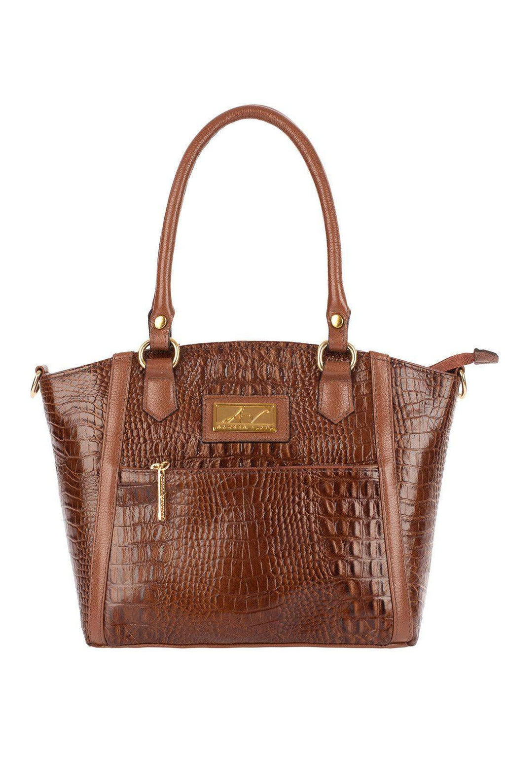 Bolsa de couro croco Heloisa - Enluaze