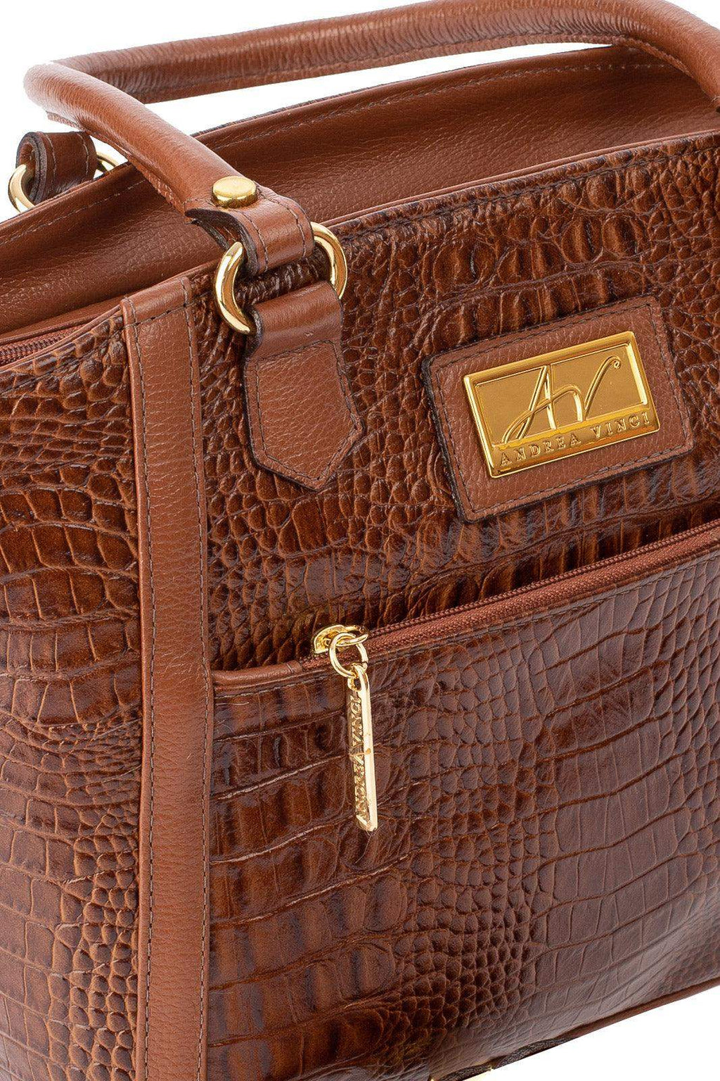 Bolsa de couro croco Heloisa - Enluaze