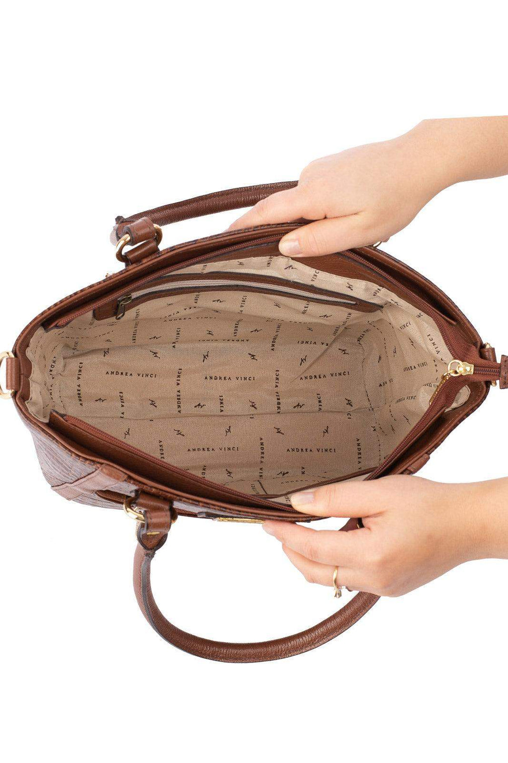 Bolsa de couro croco Heloisa - Enluaze