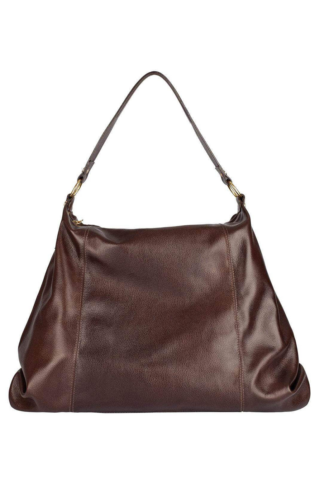 Bolsa saco grande de couro liso Cris - Enluaze