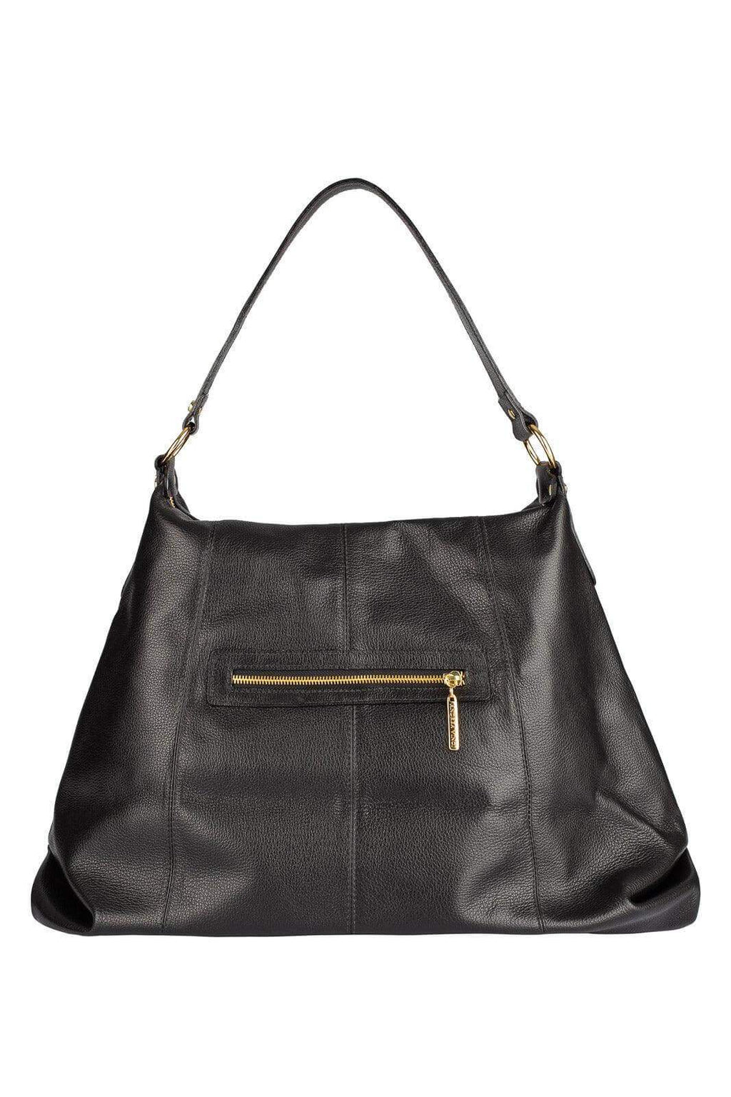 Bolsa saco grande de couro liso Cris - Enluaze