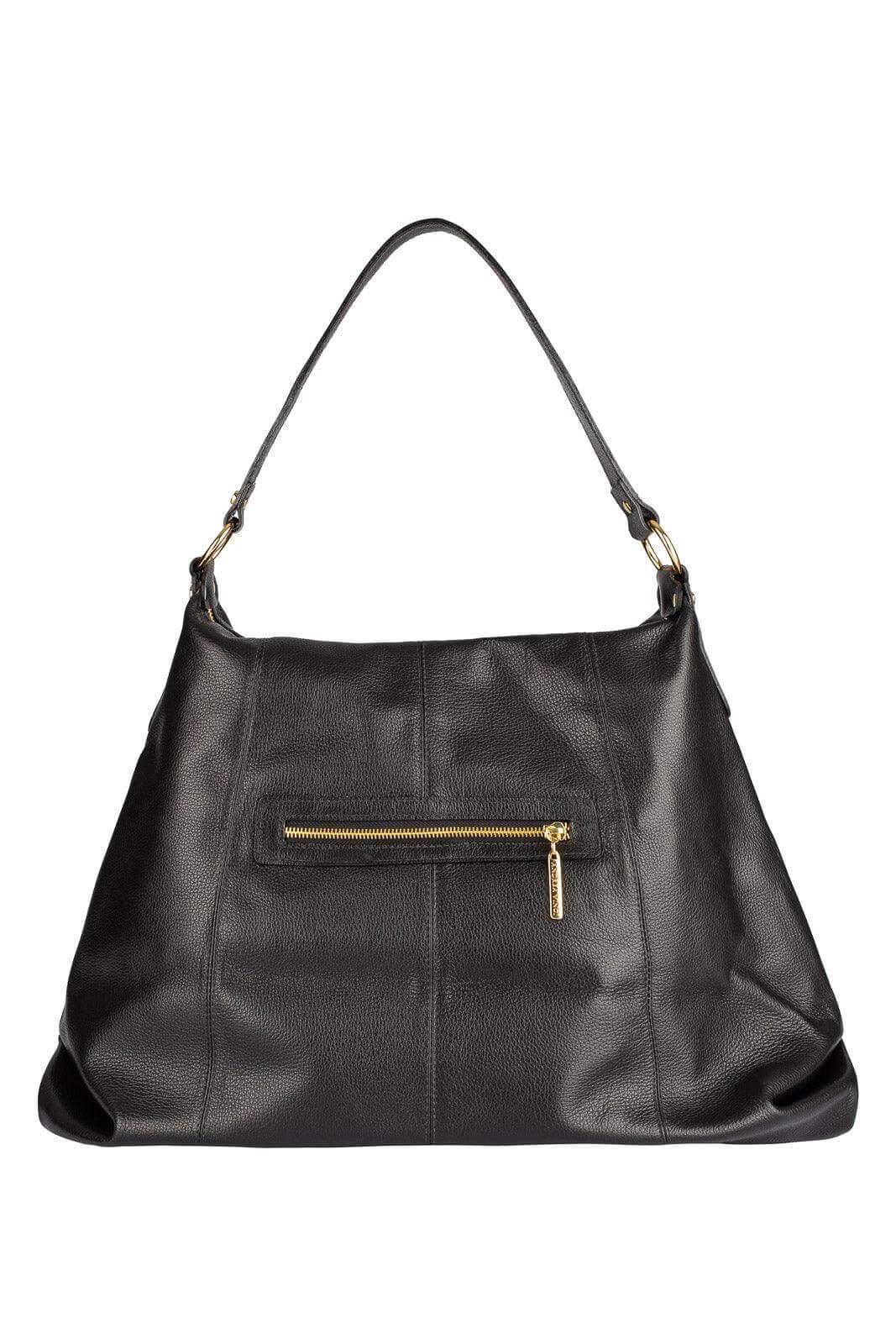 Bolsa saco grande de couro liso Cris - Enluaze