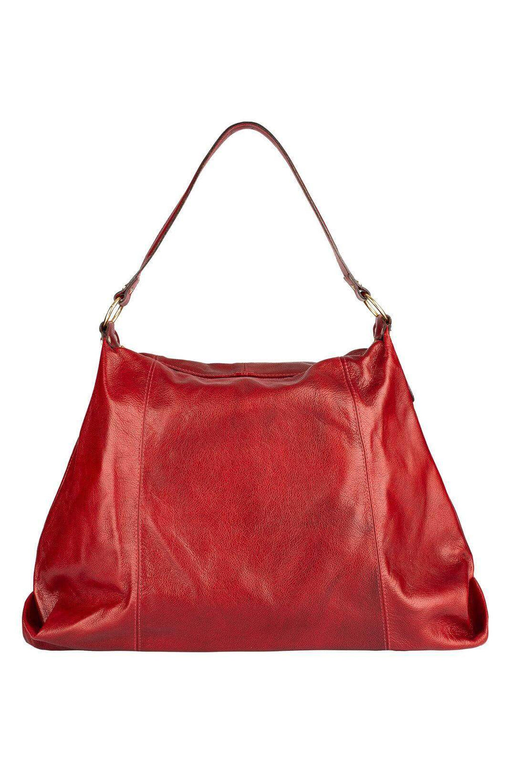 Bolsa saco grande de couro liso Cris - Enluaze