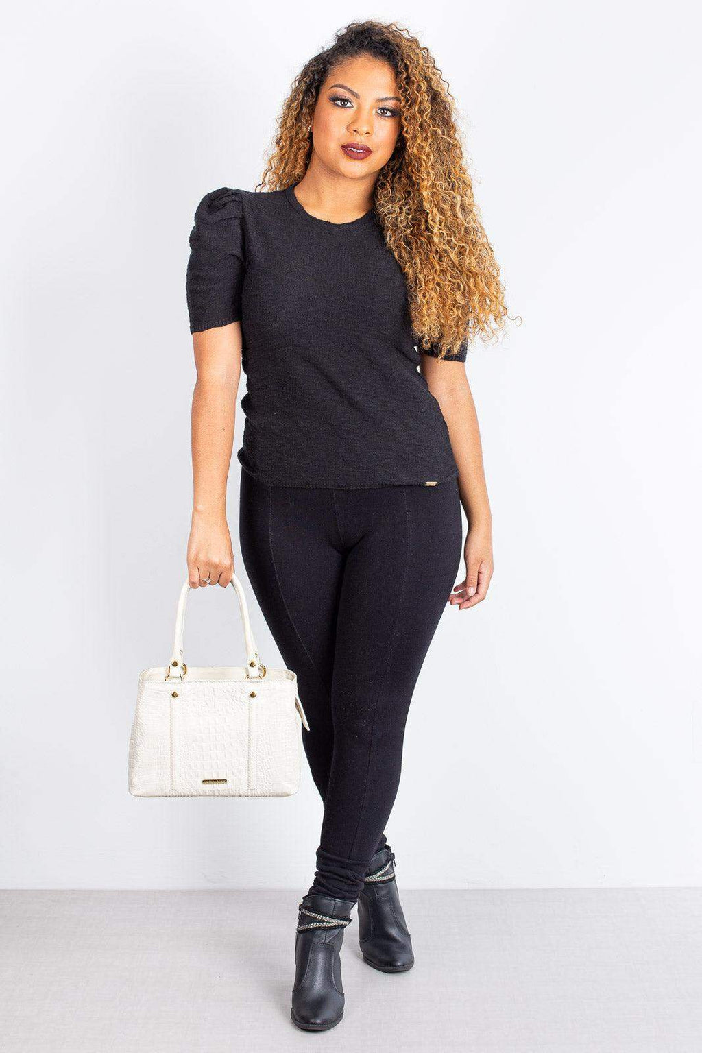 Bolsa de couro croco pequena Melina - Enluaze