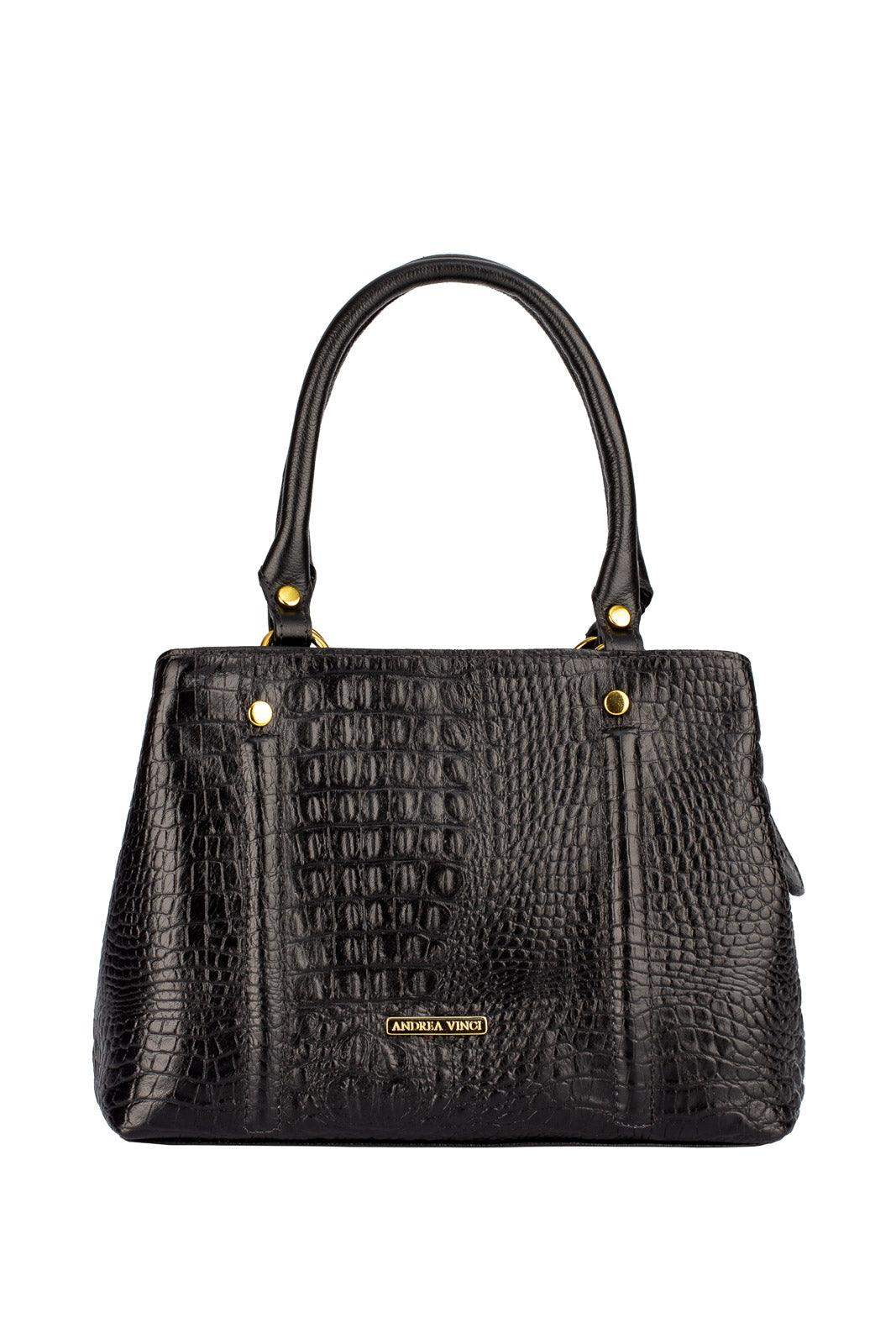 Bolsa de couro croco pequena Melina - Enluaze