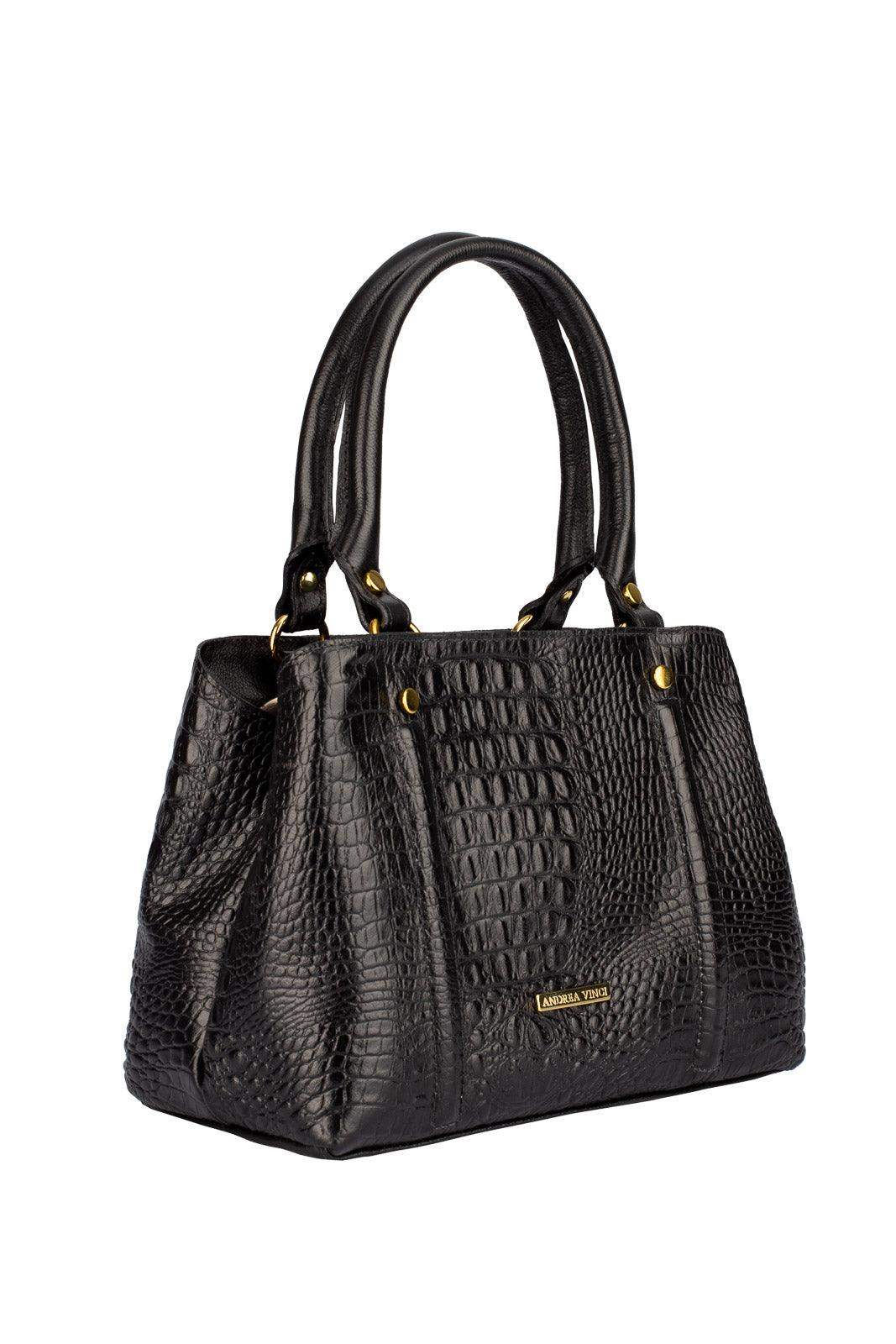 Bolsa de couro croco pequena Melina - Enluaze